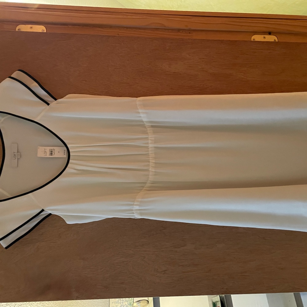 Loft never worn white dress